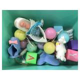 Vintage baby cake topper items