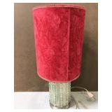Retro lamp with red shade