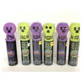 Six cans of Halloween crazy string-five unopened