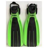 Pair of green Tusa Imprex swim fins