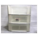 Sterilite White plastic 3 drawer shelf