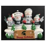 Forever Collectibles Michigan State snowmen piece