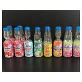Lot of 10 Ramuné marble soft drink glass bottles