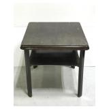 Vintage dark wood 2-tier end table