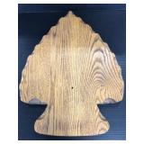 Spade shaped wooden wall decor