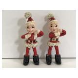 Pair of ceramic Santa salt & pepper shakers