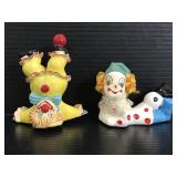 Lot of 2 vintage petite clown figures