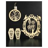 Lot of 4 wood Halloween craft pieces