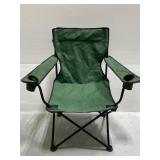 Green folding camp chair