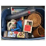 Tote of unsold auction items #1