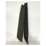 19in steel machete blade w/ US army case