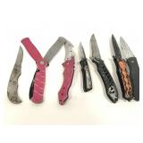 Seven pocket knives