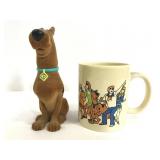 Scooby Doo mug and figurine