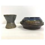 Two pottery vases