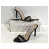 Pair of black strap Unilady heels