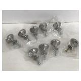 Lot of 9 silver drawer pulls