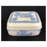 Embossed Wedgwood trinket dish w/ lid
