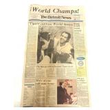 "Tigers Capture World Series" 1984 newspaper