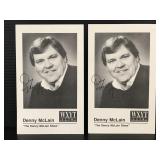 Lot of 2 Denny McLain Show signed cards