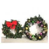 Two Holiday wreaths