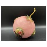 West Germany carved wax ball ornament