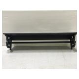 Black shelf w/ towel rack