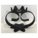 Large vintage cast iron candle holder