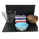 Lot of 4 assorted storage containers