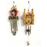 Two Christmas/ Holiday wind chimes