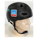 Bern brand bicycle helmet decorated w/ stickers