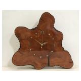 Vintage wood cypress wall clock