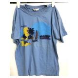 Blue Bahamas vintage souvenir cotton T-shirt
