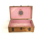 McGraw Box Co. wood chest like jewelry box w/ lock