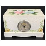 Hand-painted floral jewelry box
