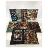 Nine vintage Christmas Annual Literature&Art books