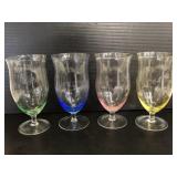 Four Lenox Butterfly Meadow Iced Tea glasses