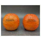 Vintage Florida orange salt & pepper shakers