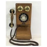 Wood/brass Country Store Telephone rotary phone