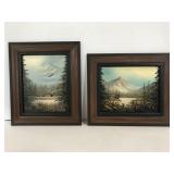 Lot of 2 framed signed oil paintings