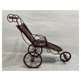 Vintage metal & wicker buggy