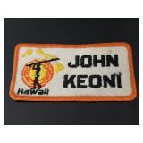 Vintage Hawaii surf culture John Keoni patch