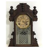 Ingraham Ornate carved parlor mantle clock