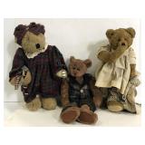 Lot of 3 large vintage teddy bears
