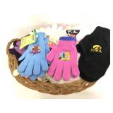 Wicker basket of new children girl