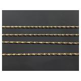 Pair of thin Monet chain necklaces