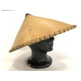Vintage oriental straw hat