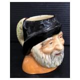 Staffordshire hand painted fisherman small mug