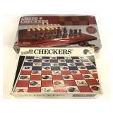 Team NFL Checkers w/ another Chess & Checkers set