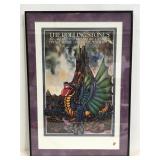Vintage Rolling Stones 1973 matted framed poster