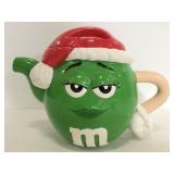 Ceramic holiday ceramic green M&M tea pot